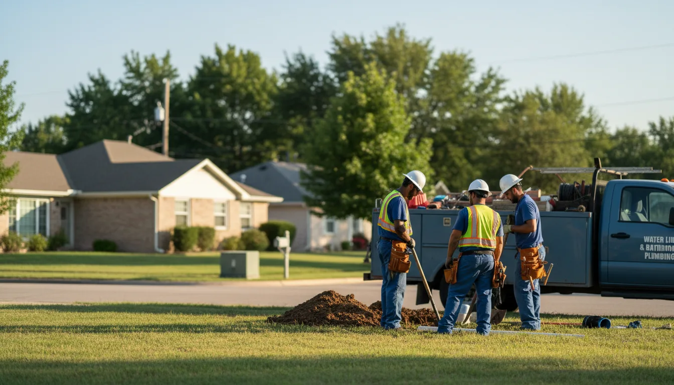 Residential water line and bathroom plumbing service in Braddock, PA